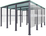 An outdoor smoking shelter with larger capacity. Take a look at our assortment...